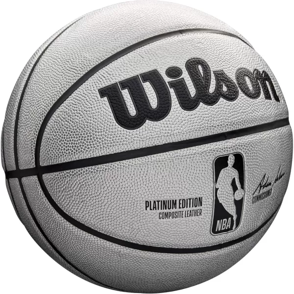 imageWILSON NBA Gold and Platinum Edition Basketballs  Size 7295quotPlatinum Edition