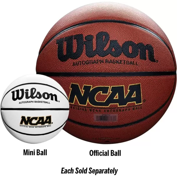 imageWilson Autograph Basketball  NCAA and NonNCAA 295quot and MiniNCAA Autograph