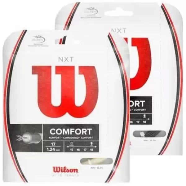 imageWilson NXT Multifilament 17 Gauge Tennis Racket String in Natural Color