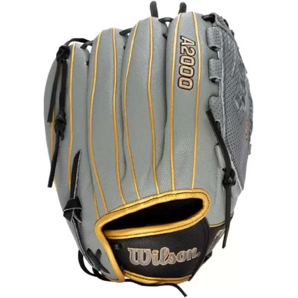 imageWilson A2000 Outfield Fastpitch Gloves  125quotGreyBlackGold