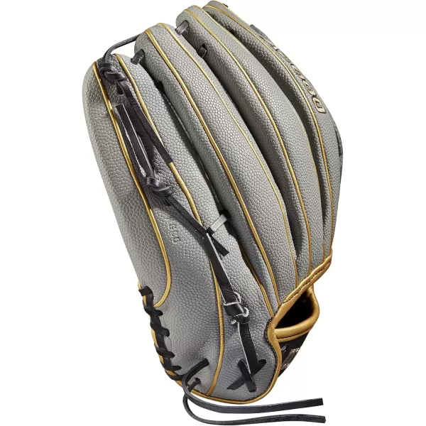 imageWilson A2000 Outfield Fastpitch Gloves  125quotGreyBlackGold