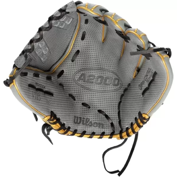 imageWilson A2000 Outfield Fastpitch Gloves  125quotGreyBlackGold