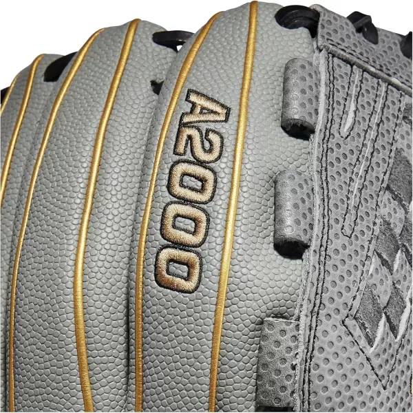 imageWilson A2000 Outfield Fastpitch Gloves  125quotGreyBlackGold