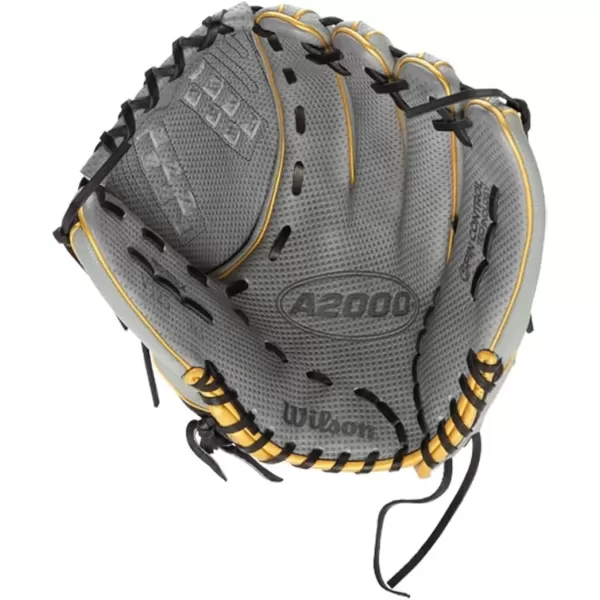 imageWilson A2000 Outfield Fastpitch Gloves  125quotGreyBlackGold