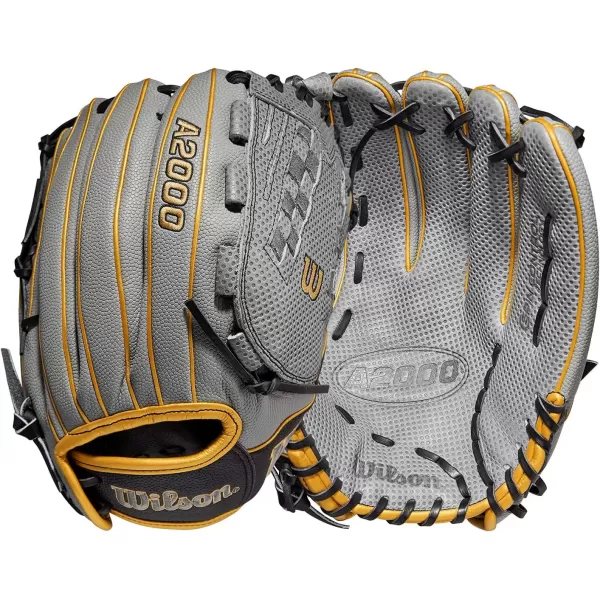 imageWilson A2000 Outfield Fastpitch Gloves  125quotGreyBlackGold