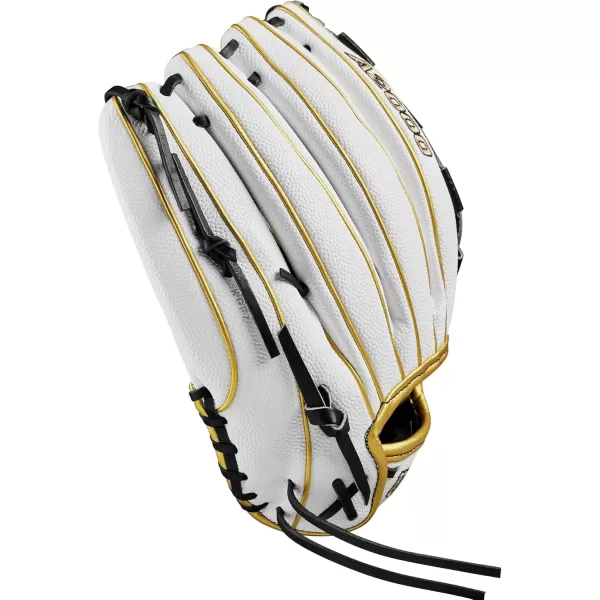 imageWilson A2000 Outfield Fastpitch Gloves  125quotWhiteBlackYellow