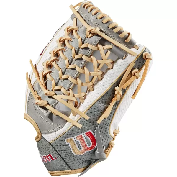 imageWilson A2000 Outfield Fastpitch Gloves  125quotWhiteGreyBlonde