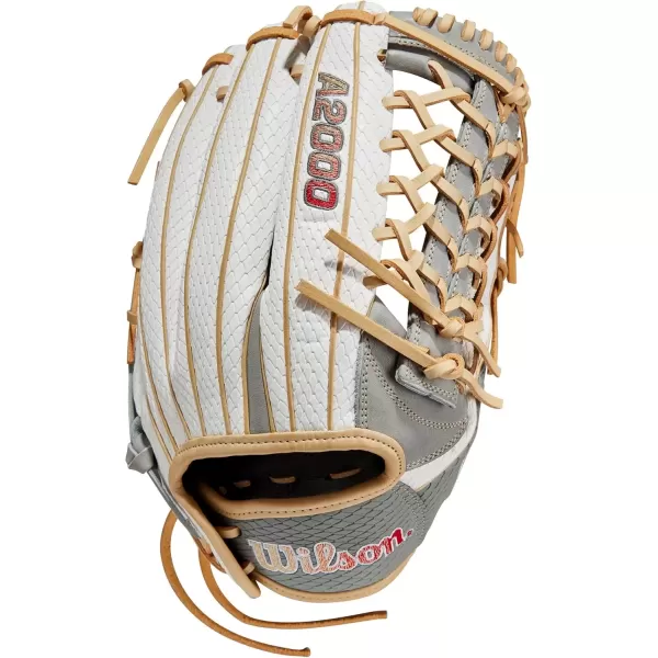 imageWilson A2000 Outfield Fastpitch Gloves  125quotWhiteGreyBlonde