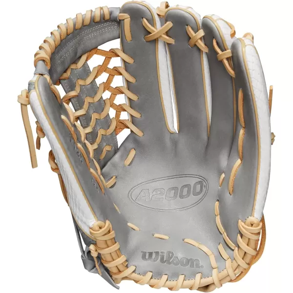 imageWilson A2000 Outfield Fastpitch Gloves  125quotWhiteGreyBlonde