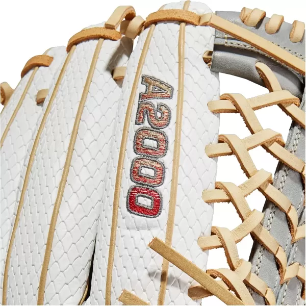 imageWilson A2000 Outfield Fastpitch Gloves  125quotWhiteGreyBlonde