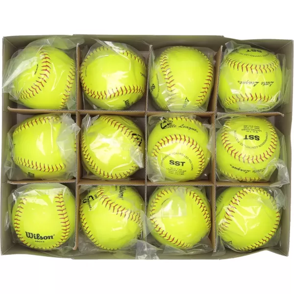 imageWilson Sporting Goods A9074 Little League Softball 12Pack 12Inch Optic Yellow WTA9074BSST