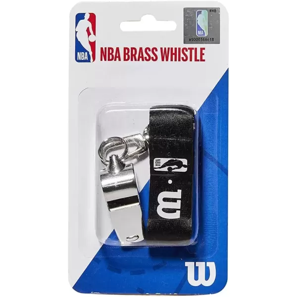 imageWILSON NBA Brass Basketball Whistle with Lanyard