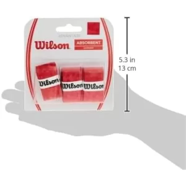 imageWILSON Sensation Pro Tennis Racquet Over Grip WhiteRed