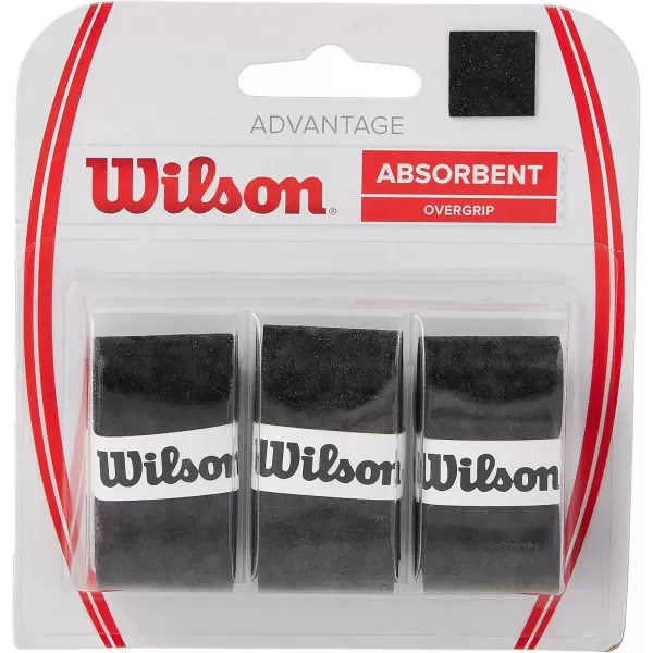 imageWilson Advantage Tennis Racquet Over Grip Pack of 3Black