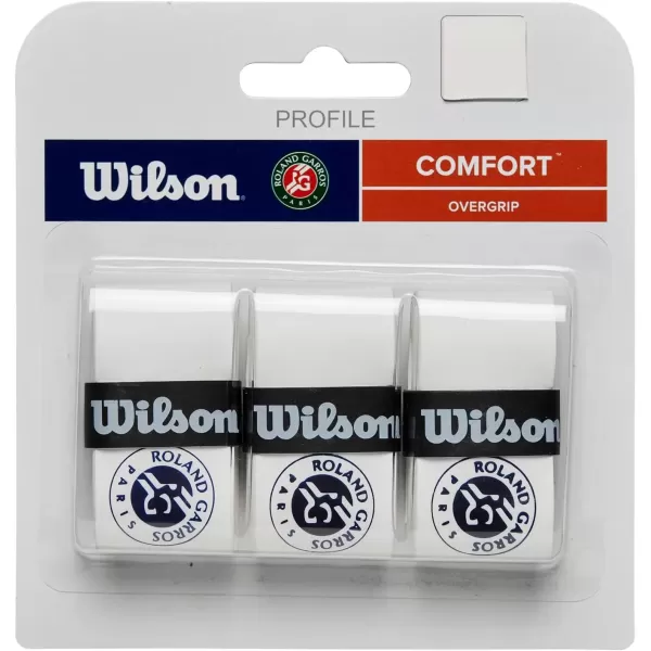 imageWILSON RolandGarros Tennis Overgrip  3 Pack WhiteNavy