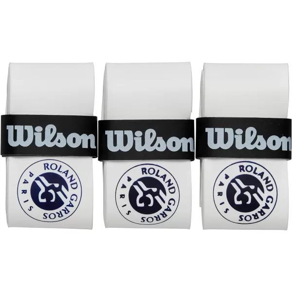 imageWILSON RolandGarros Tennis Overgrip  3 Pack WhiteNavy