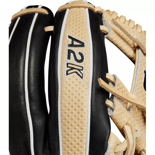 imageWilson A2K Infield Baseball Gloves  115quot 1175quot and 12quot Right Hand ThrowBlackBlondeWhite