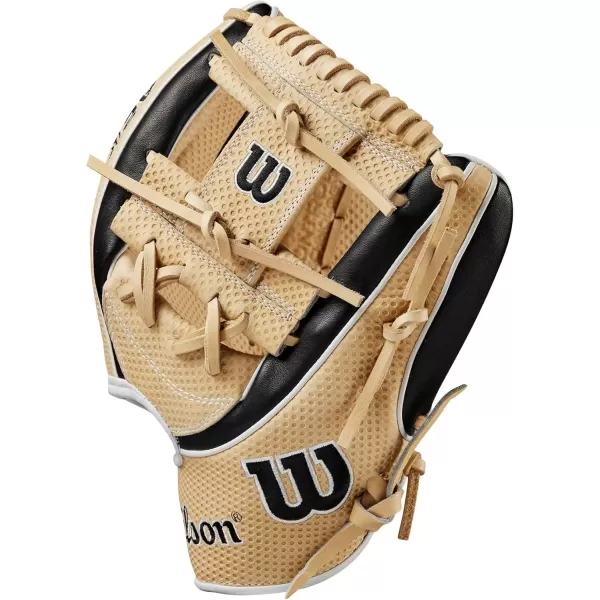 imageWilson A2K Infield Baseball Gloves  115quot 1175quot and 12quot Right Hand ThrowBlackBlondeWhite