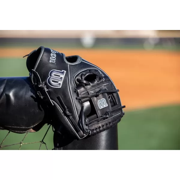 imageWilson A2K Infield Baseball Gloves  115quot 1175quot and 12quot Right Hand ThrowBlackGrey