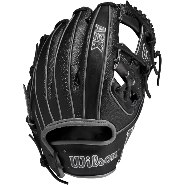 imageWilson A2K Infield Baseball Gloves  115quot 1175quot and 12quot Right Hand ThrowBlackGrey