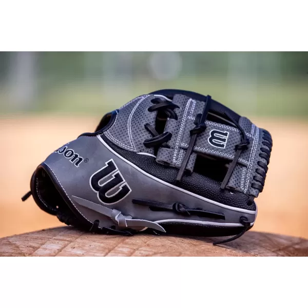 imageWilson A2K Infield Baseball Gloves  115quot 1175quot and 12quot Right Hand ThrowBlackGrey