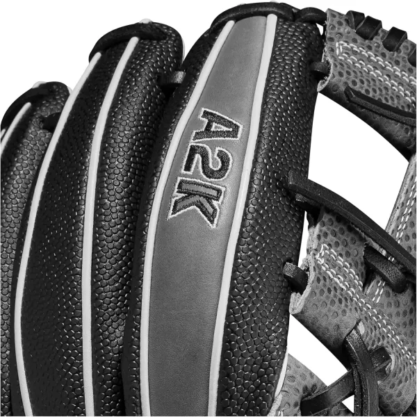 imageWilson A2K Infield Baseball Gloves  115quot 1175quot and 12quot Right Hand ThrowBlackGrey