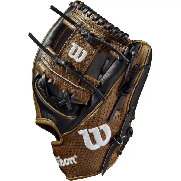 imageWilson A2K Infield Baseball Gloves  115quot 1175quot and 12quot Right Hand ThrowBlackSaddle Tan