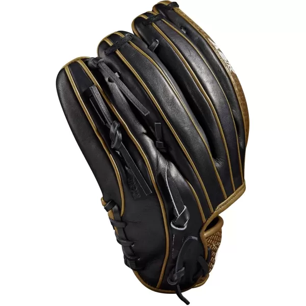 imageWilson A2K Infield Baseball Gloves  115quot 1175quot and 12quot Right Hand ThrowBlackSaddle Tan