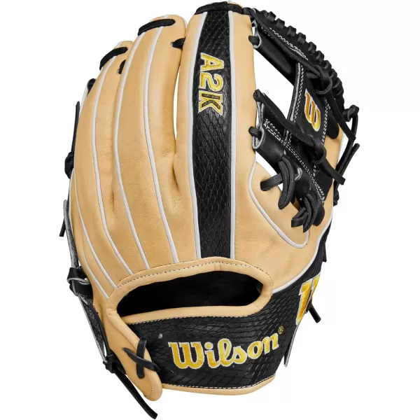 imageWilson A2K Infield Baseball Gloves  115quot 1175quot and 12quot Right Hand ThrowBlondeBlack