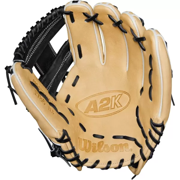 imageWilson A2K Infield Baseball Gloves  115quot 1175quot and 12quot Right Hand ThrowBlondeBlack