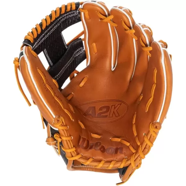 imageWilson A2K Infield Baseball Gloves  115quot 1175quot and 12quot Right Hand ThrowSaddle TanBlack