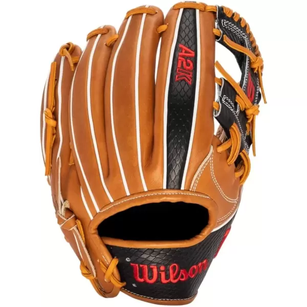 imageWilson A2K Infield Baseball Gloves  115quot 1175quot and 12quot Right Hand ThrowSaddle TanBlack