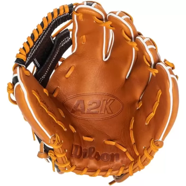 imageWilson A2K Infield Baseball Gloves  115quot 1175quot and 12quot Right Hand ThrowSaddle TanBlack