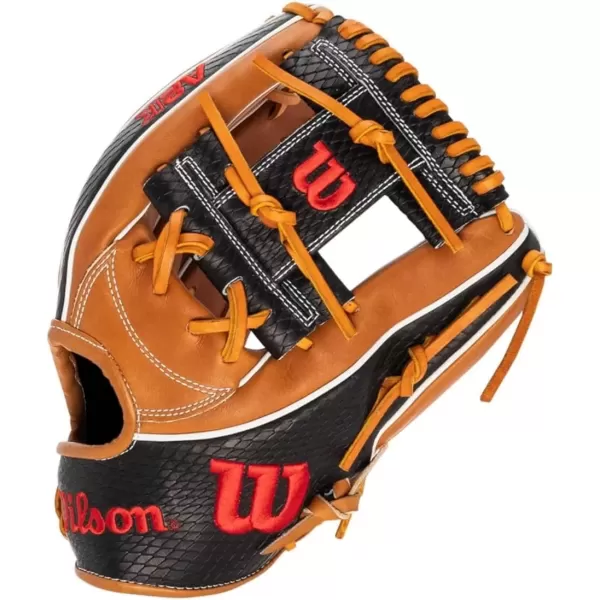 imageWilson A2K Infield Baseball Gloves  115quot 1175quot and 12quot Right Hand ThrowSaddle TanBlack