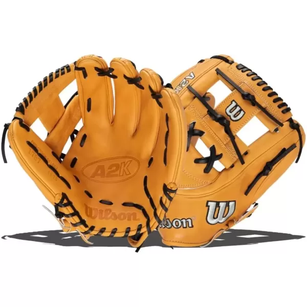 imageWilson A2K Infield Baseball Gloves  115quot 1175quot and 12quot Right Hand ThrowVintage TanBlack