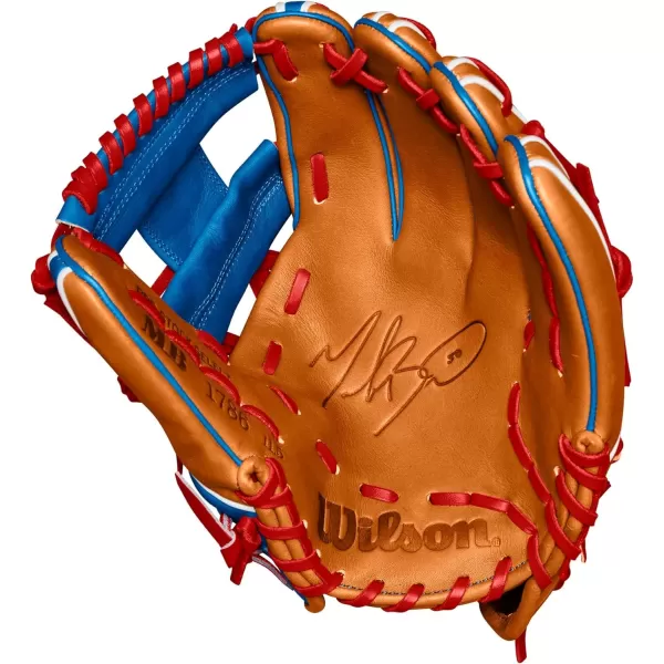 imageWILSON A2K Infield Baseball GlovesSaddle TanRoyalRed