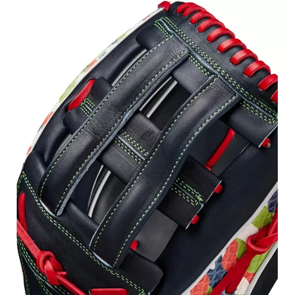 imageWILSON A2K Outfield Baseball GlovesNavyRedNeon Green