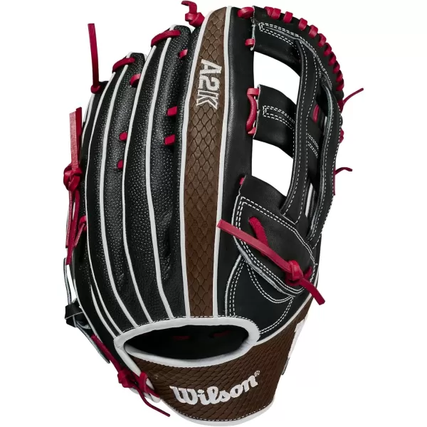 imageWilson A2K Outfield Baseball Gloves  1275quotBlackBrown