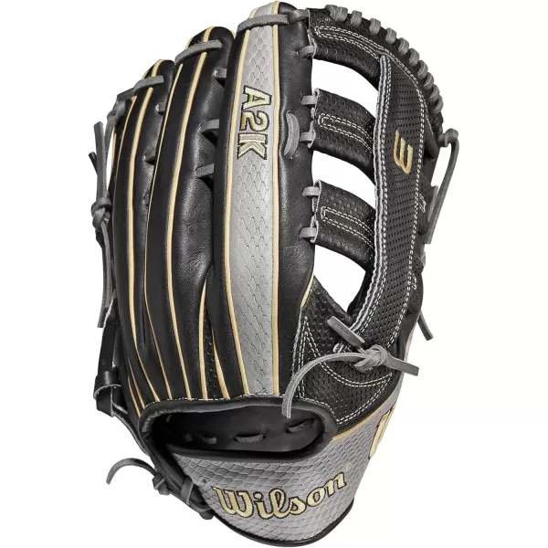 imageWilson A2K Outfield Baseball Gloves  1275quotBlackGrey