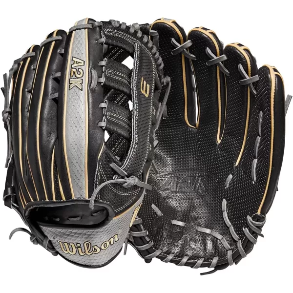 imageWilson A2K Outfield Baseball Gloves  1275quotBlackGrey