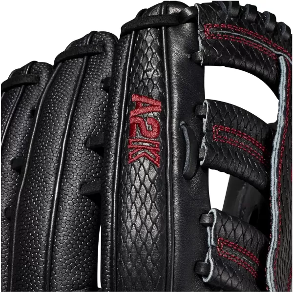 imageWilson A2K Outfield Baseball Gloves  1275quotBlackRed