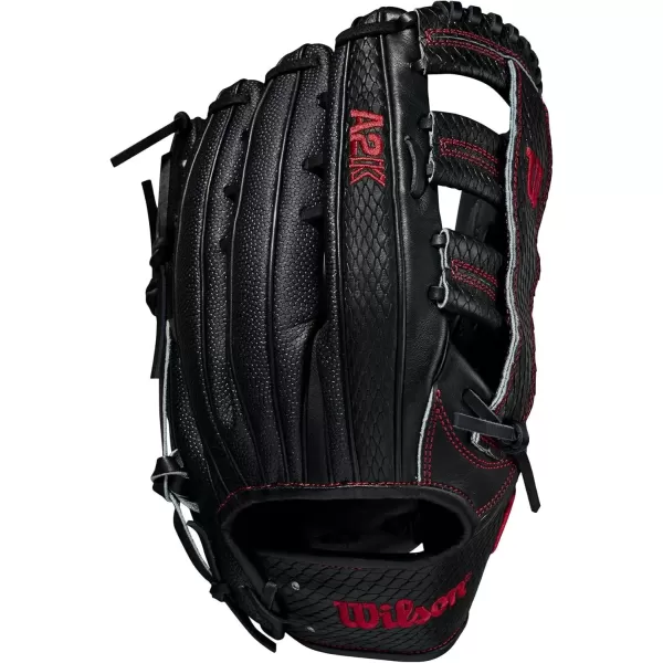 imageWilson A2K Outfield Baseball Gloves  1275quotBlackRed