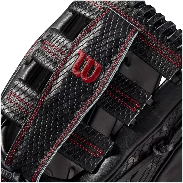 imageWilson A2K Outfield Baseball Gloves  1275quotBlackRed