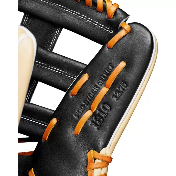 imageWilson A2K Outfield Baseball Gloves  1275quotBlondeBlackSaddle Tan