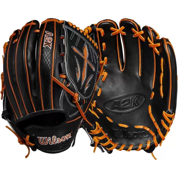 imageWilson A2K Pitchers Baseball Gloves  1175quot and 12quotBlackSaddle Tan