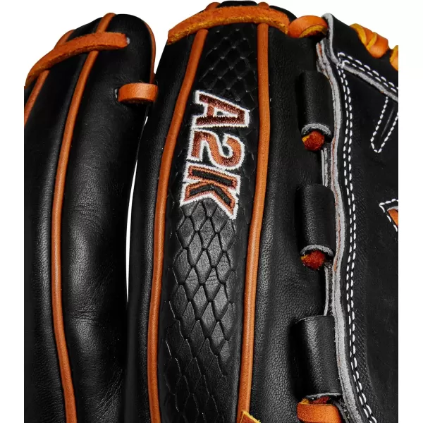 imageWilson A2K Pitchers Baseball Gloves  1175quot and 12quotBlackSaddle Tan