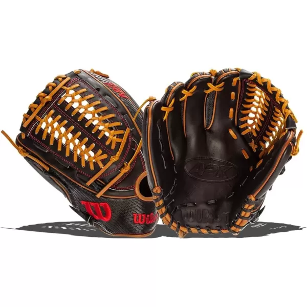 imageWilson A2K Pitchers Baseball Gloves  1175quot and 12quotBlackSaddle Tan