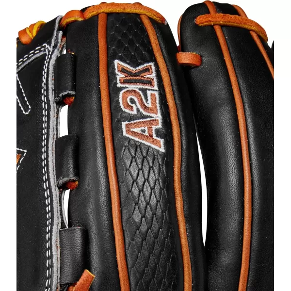 imageWilson A2K Pitchers Baseball Gloves  1175quot and 12quotBlackSaddle Tan