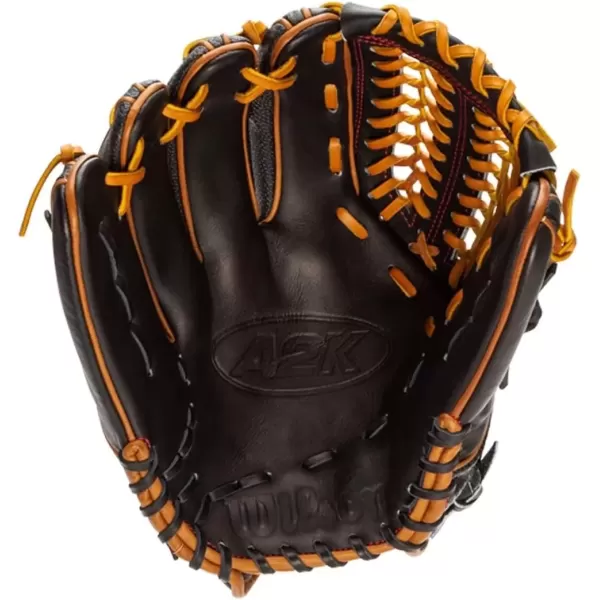 imageWilson A2K Pitchers Baseball Gloves  1175quot and 12quotBlackSaddle Tan