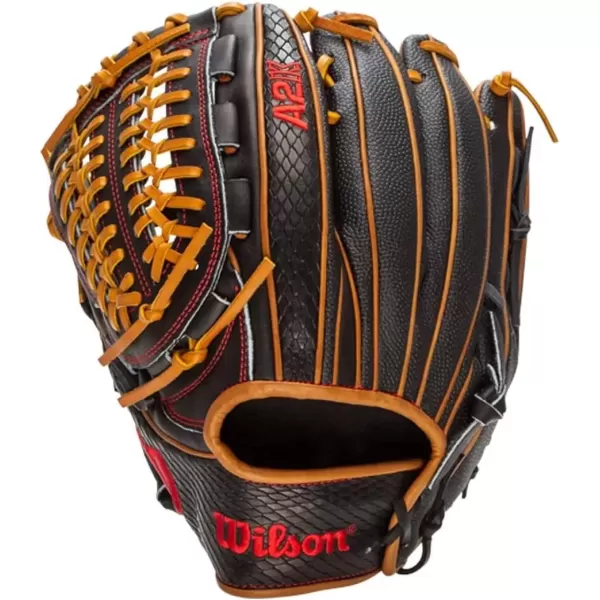 imageWilson A2K Pitchers Baseball Gloves  1175quot and 12quotBlackSaddle Tan